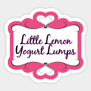 Little Lemon Yogurt Lumps (on back) Sticker